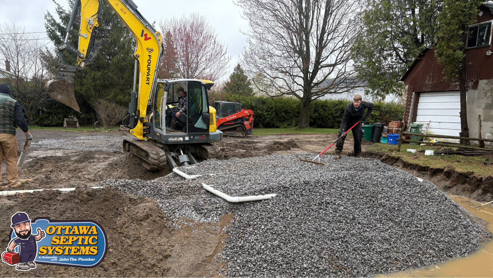 Septic field installation project in Manotick